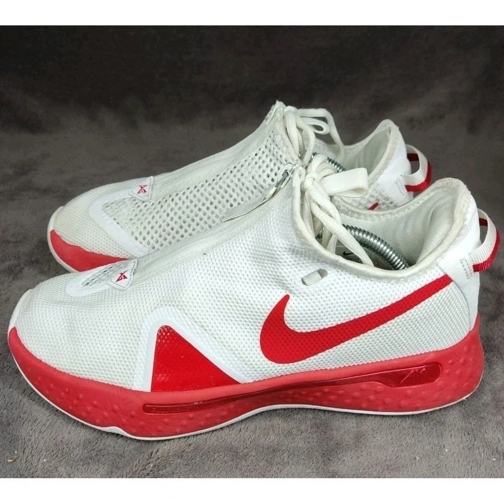 Nike PG 4‎ CW4134-114 Zipper Lace Basketball Shoes Mens Size 7.5 M Paul George